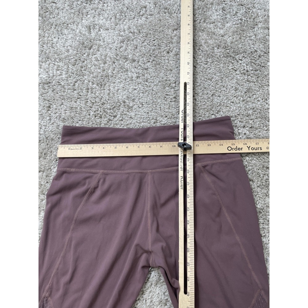 Athleta Leggings Womens Large Petite Purple Mesh High Rise Yoga Activewear Gym - Picture 10 of 11